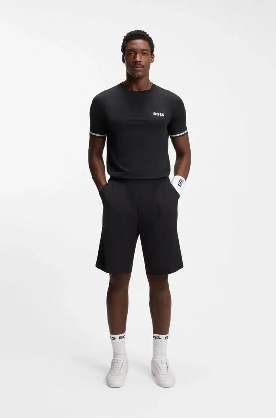 Active slim-fit T-shirt with tennis-ball embossing Active slim-fit T-shirt with tennis-ball embossing