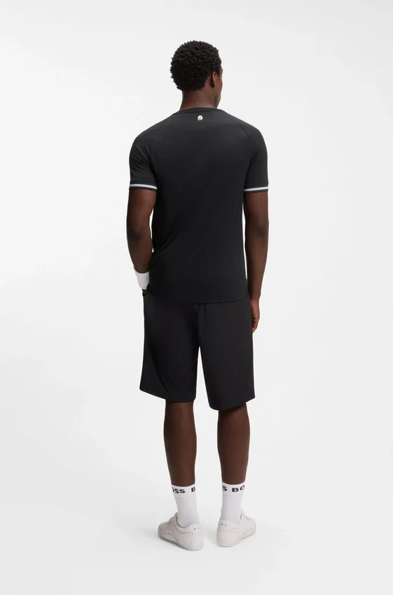 Active slim-fit T-shirt with tennis-ball embossing Active slim-fit T-shirt with tennis-ball embossing
