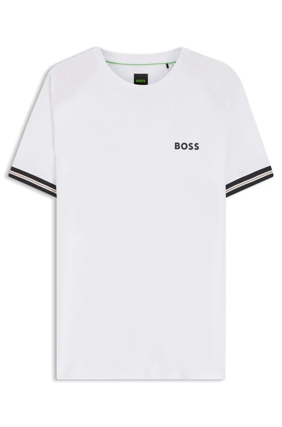 Active slim-fit T-shirt with tennis-ball embossing Active slim-fit T-shirt with tennis-ball embossing