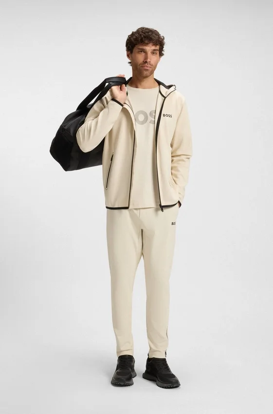 Active stretch-gabardine tracksuit bottoms with thermoregulating technology Active stretch-gabardine tracksuit bottoms with thermoregulating technology