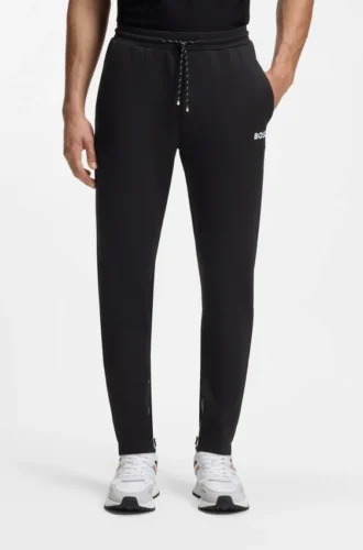 Active Stretch-gabardine tracksuit bottoms with zipped hems