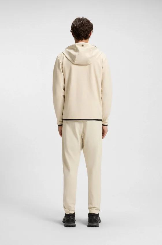 Active stretch-gabardine zip-up hoodie with thermoregulating technology Active stretch-gabardine zip-up hoodie with thermoregulating technology