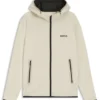 Active stretch-gabardine zip-up hoodie with thermoregulating technology Active stretch-gabardine zip-up hoodie with thermoregulating technology