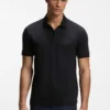 Active-stretch polo shirt in a cotton blend