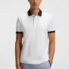 Active-stretch polo shirt in a cotton blend