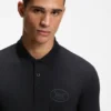 Active-stretch polo shirt in a cotton blend