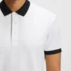Active-stretch polo shirt in a cotton blend