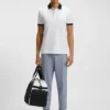 Active-stretch polo shirt in a cotton blend
