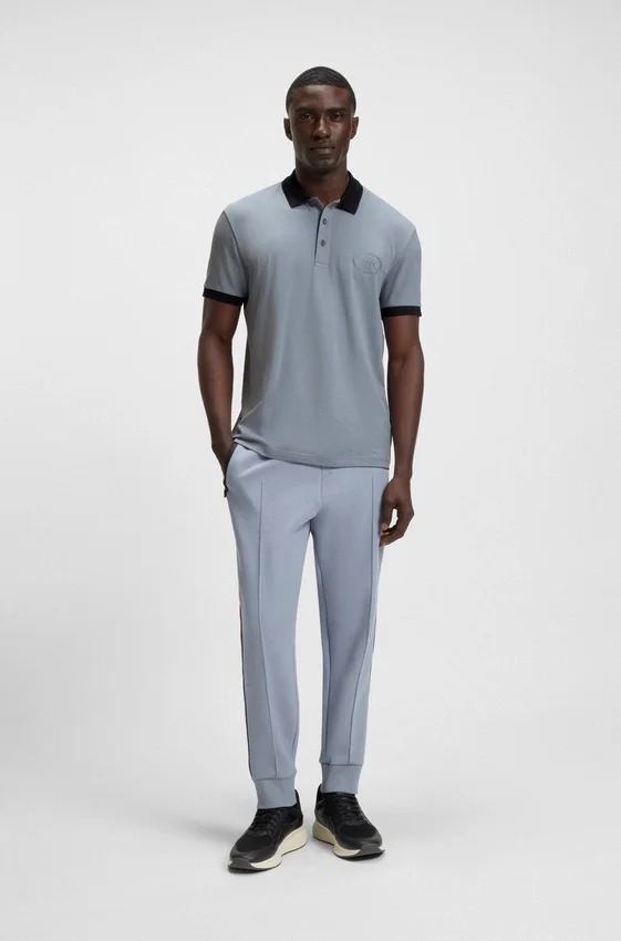 Active-stretch polo shirt in a cotton blend Active-stretch polo shirt in a cotton blend
