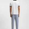 Active-stretch polo shirt in a cotton blend
