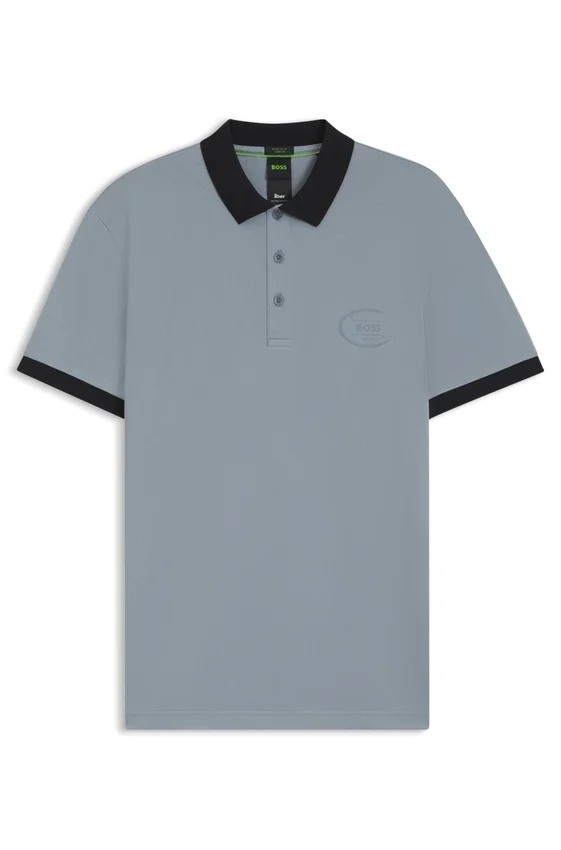 Active-stretch polo shirt in a cotton blend Active-stretch polo shirt in a cotton blend