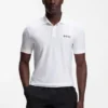 Active Stripe-jersey slim-fit polo shirt with four-way stretch