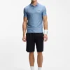 Active Stripe-jersey slim-fit polo shirt with four-way stretch Active Stripe-jersey slim-fit polo shirt with four-way stretch