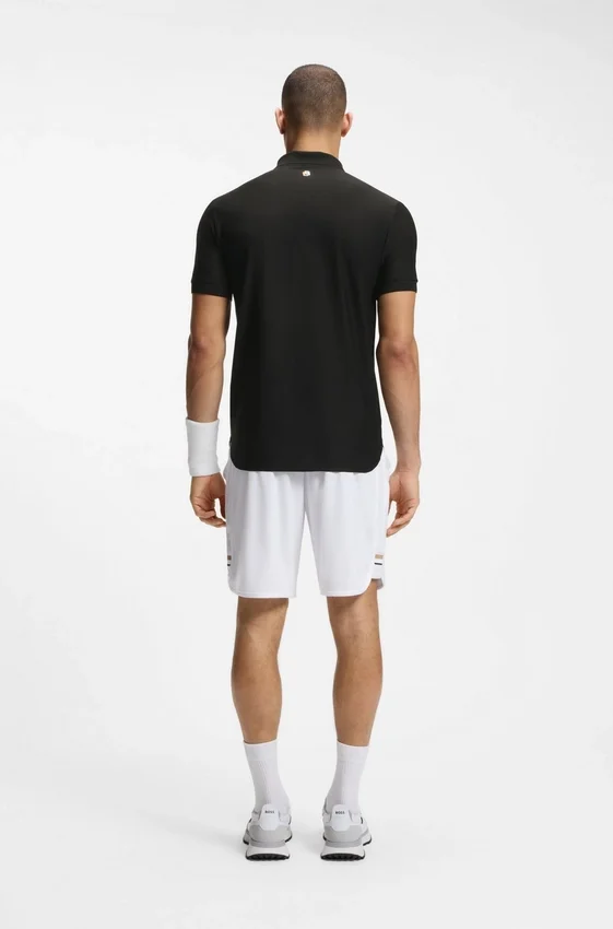 Active Stripe-jersey slim-fit polo shirt with four-way stretch Active Stripe-jersey slim-fit polo shirt with four-way stretch