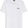 Active Stripe-jersey slim-fit polo shirt with four-way stretch