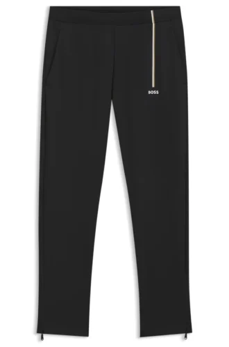 Active track pants in thermoregulating stretch gabardine