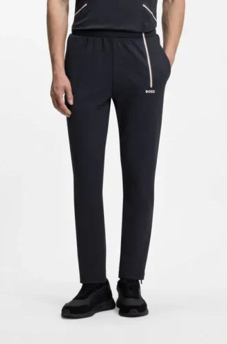 Active track pants in thermoregulating stretch gabardine