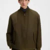 Adjustable-hem bomber jacket in waxed cotton Adjustable-hem bomber jacket in waxed cotton