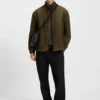 Adjustable-hem bomber jacket in waxed cotton Adjustable-hem bomber jacket in waxed cotton