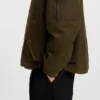 Adjustable-hem bomber jacket in waxed cotton Adjustable-hem bomber jacket in waxed cotton
