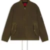 Adjustable-hem bomber jacket in waxed cotton Adjustable-hem bomber jacket in waxed cotton