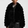 Adjustable-hem jacket in faux fur Adjustable-hem jacket in faux fur