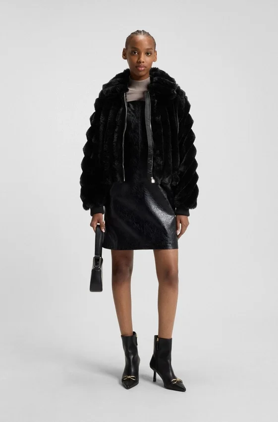 Adjustable-hem jacket in faux fur Adjustable-hem jacket in faux fur