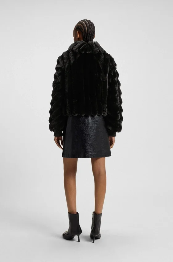 Adjustable-hem jacket in faux fur Adjustable-hem jacket in faux fur