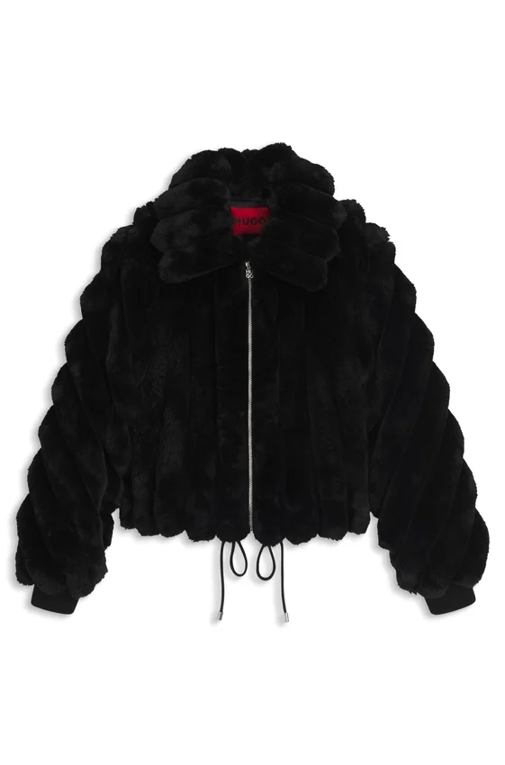 Adjustable-hem jacket in faux fur Adjustable-hem jacket in faux fur