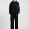 Airbrush-logo hoodie in cotton terry
