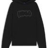 Airbrush-logo hoodie in cotton terry