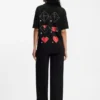 All-gender Cotton-jersey T-shirt with origami-heart prints