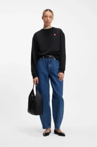 All-gender Cotton-terry sweatshirt with heart logo