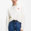 All-gender Cotton-terry sweatshirt with heart logo