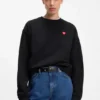 All-gender Cotton-terry sweatshirt with heart logo