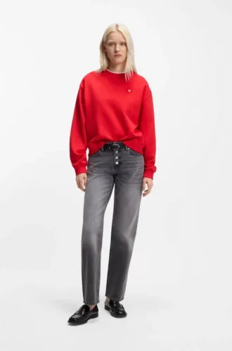 All-gender Cotton-terry sweatshirt with heart logo