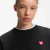 All-gender Cotton-terry sweatshirt with heart logo