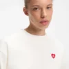 All-gender Cotton-terry sweatshirt with heart logo