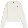 All-gender Cotton-terry sweatshirt with heart logo