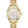 Alley gold-tone watch with silver-white dial