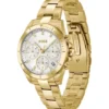 Alley gold-tone watch with silver-white dial
