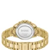 Alley gold-tone watch with silver-white dial