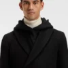 Alpaca-blend coat with double-breasted front Alpaca-blend coat with double-breasted front