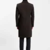 Alpaca-blend coat with double-breasted front