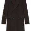 Alpaca-blend coat with double-breasted front