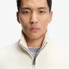 Alpaca-wool sweater with zip neck