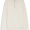 Alpaca-wool sweater with zip neck