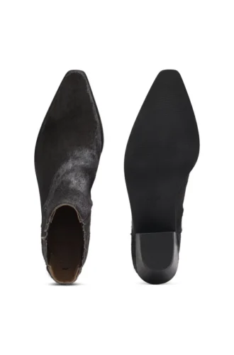 Ankle boots in pony-hair leather