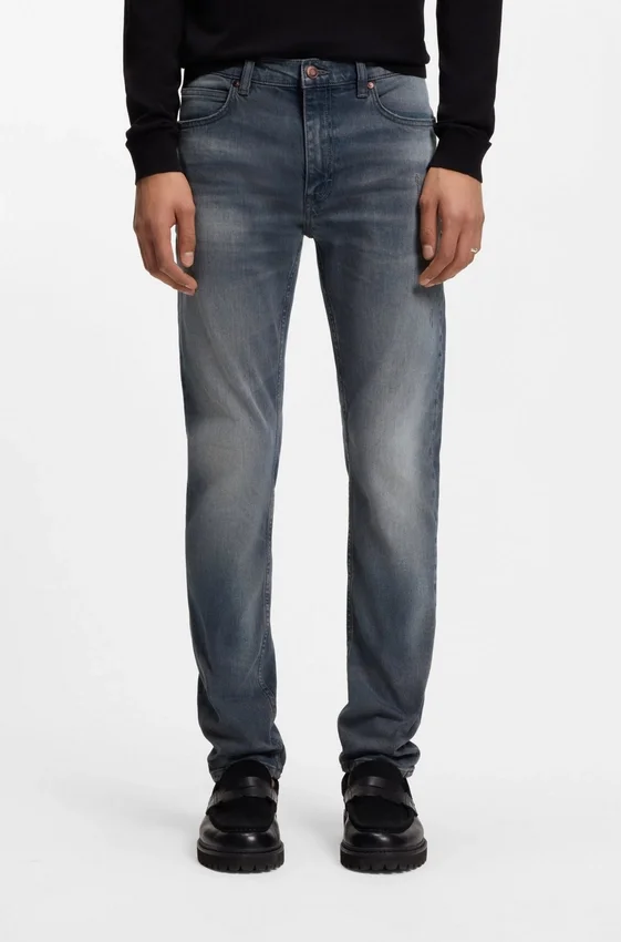 Ash-blue extra-slim-fit jeans in stretch denim Ash-blue extra-slim-fit jeans in stretch denim