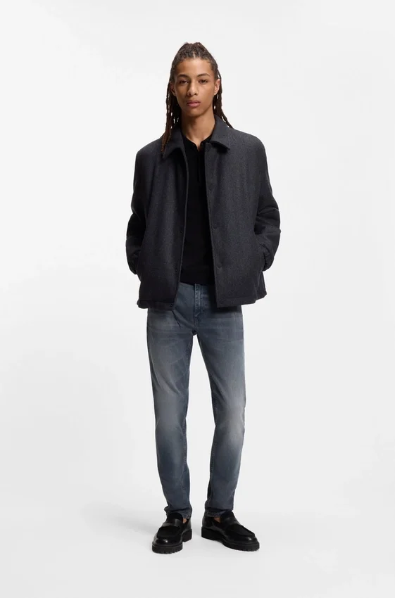 Ash-blue extra-slim-fit jeans in stretch denim Ash-blue extra-slim-fit jeans in stretch denim